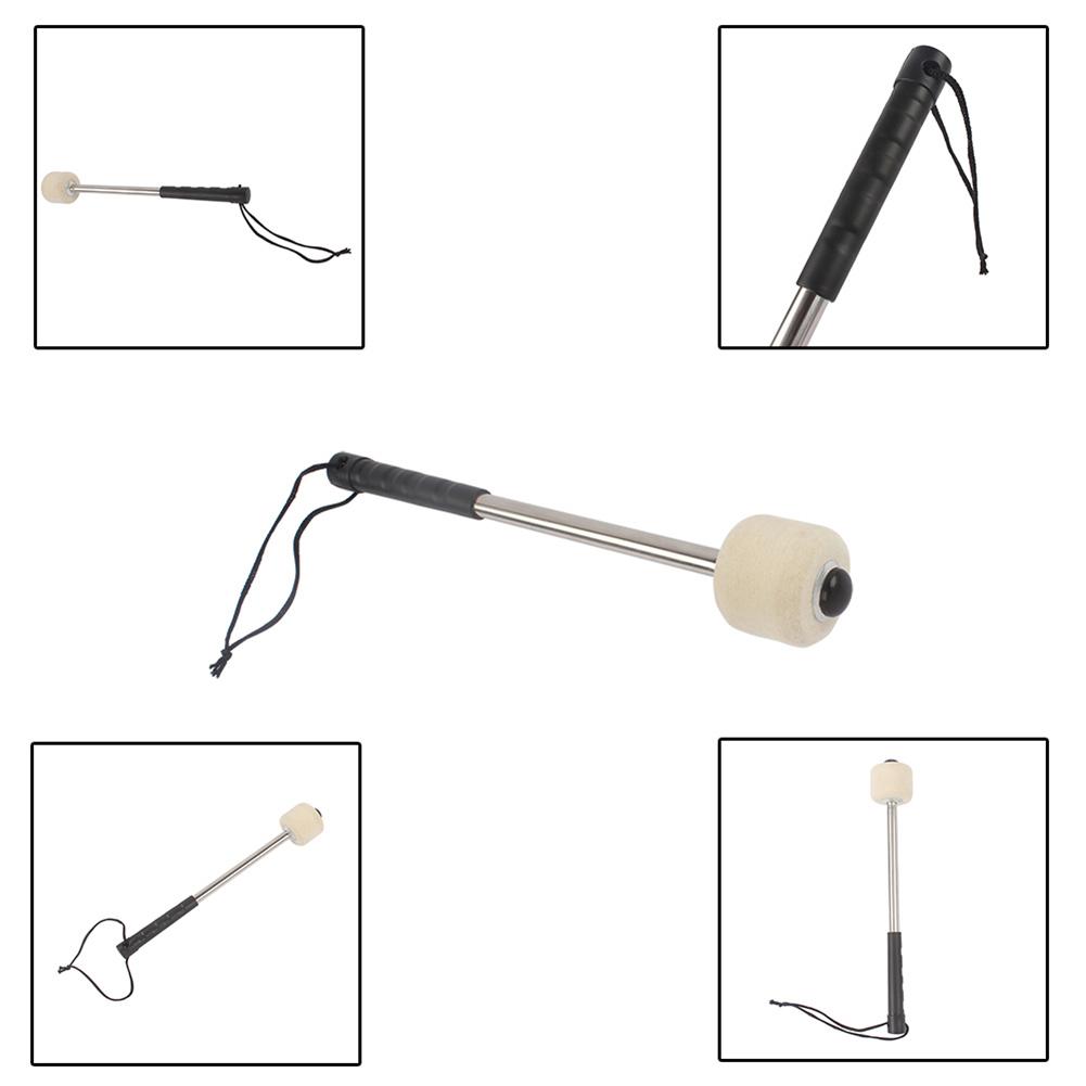 Bacchetta per Grancassa Professionale da Marcia con Testa in Feltro Bacchette con Cordino Accessori per Strumenti Musicali per Batteristi