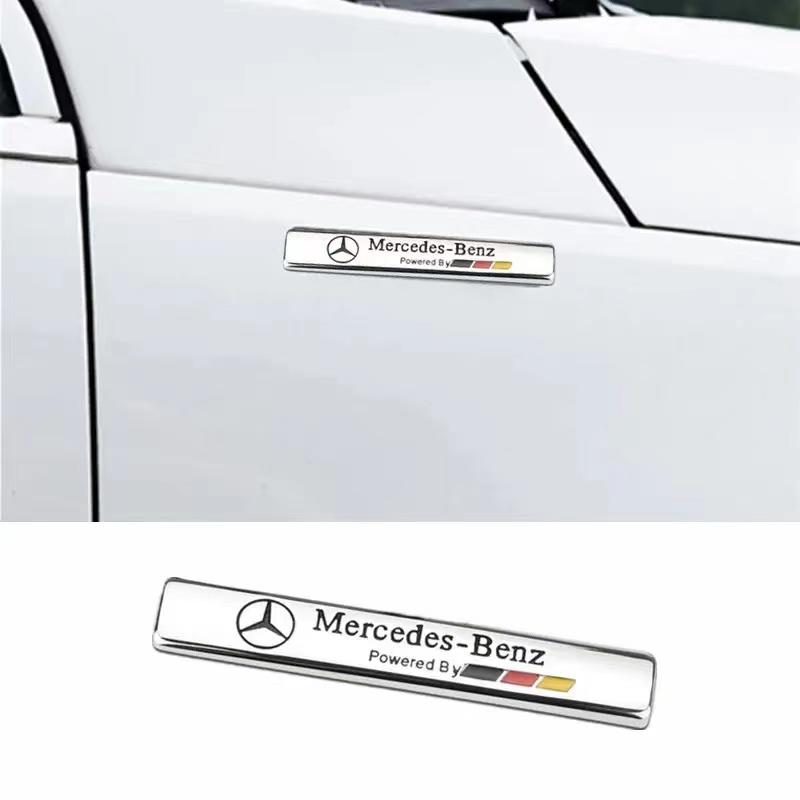 

Car Sticker 3D Metal Car Sticker Emblem Badge Door Decal For Mercedes Benz AMG Smart W124 W126 W140 W168 W169 W176 W205 C300 W20