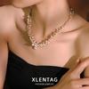 Natural Freshwater Small Pearl Necklace 18k Gold Plated Luxury Design Handmade Necklace Women Jewelry GN0235