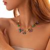 Unique Mask Necklace with Oil Drip Finish Delicate Charm Necklace Fashion Collarbone Chain Perfect for Fashion Lovers