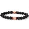 Popular Coconut Chip Volcanic Stone Bracelet Imitation Obsidian Yoga Energy Black Glitter Stone Bracelet