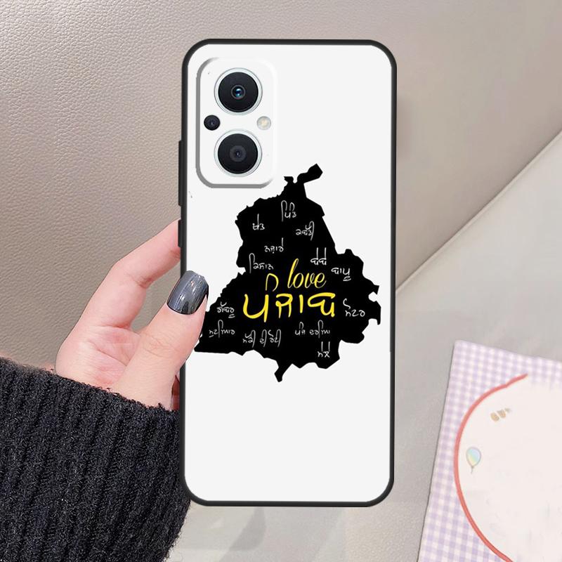 Punjab Map Outline Funda For OPPO Reno 11 12 13 14 Pro 11F 12F 13F 14F 7 8 Lite OPPO Find X9 X6 X5 X8 Pro Case
