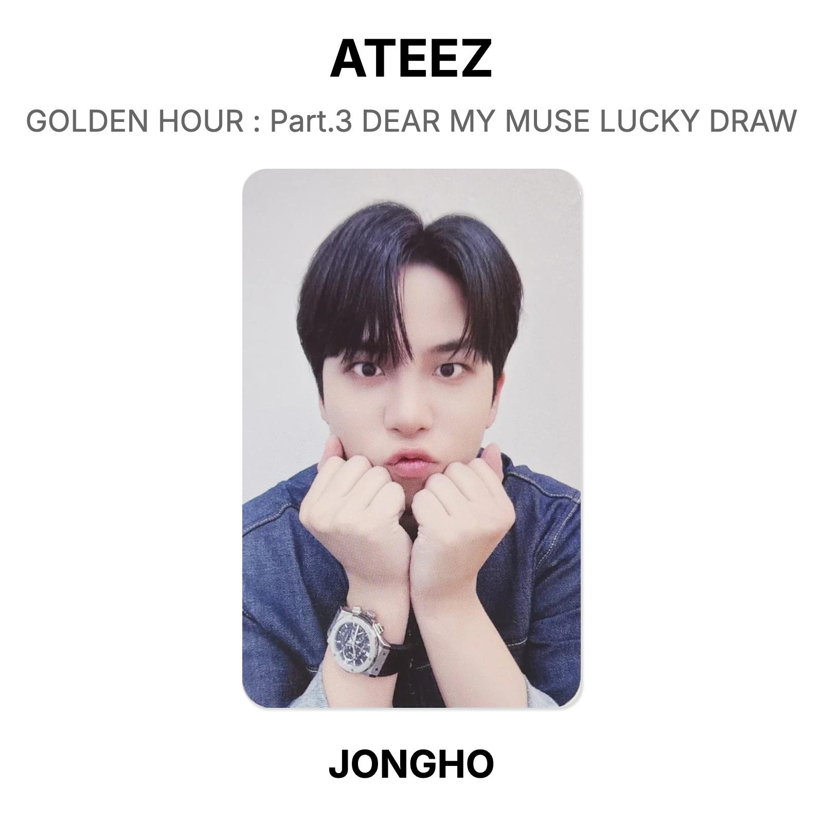 ЗОЛОТОЙ ЧАС ATEEZ : Часть 3 ДОРОГАЯ МОЯ МУЗА Розыгрыш Приза Официальная Фотокарточка JONGHO