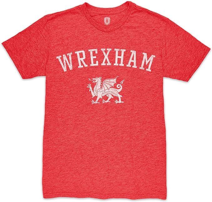 WREXHAM Wordmark Premium Vintage Triblend Slub T-Shirt Red - 1863FC Unisex T-Shirt M