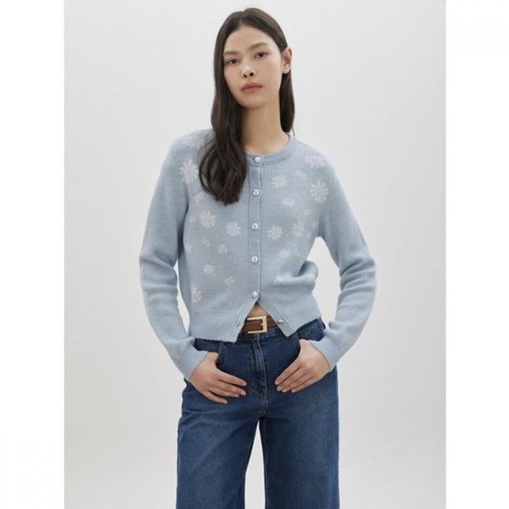 Cc Collect Flower Jacquard Cardigan  C261ksl002 