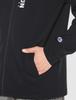 Champion Long Sleeve Stretch Techweave 3LS Zip Hooded Sweatshirt with Size M Men's One-Point Logo, Black, (C3-WB112)