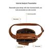 Men's Genuine Leather Crossbody Shoulder Bag - Top Layer Cowhide, Classic Style, High-End Casual Commuter Bag