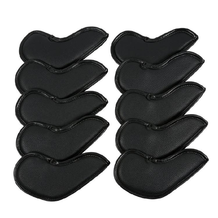 10Pcs PU Leather Waterproofs Golfs Iron Head Cover Golfs Iron Head Protective Cover Golfs Accessories Gifts for Golfers