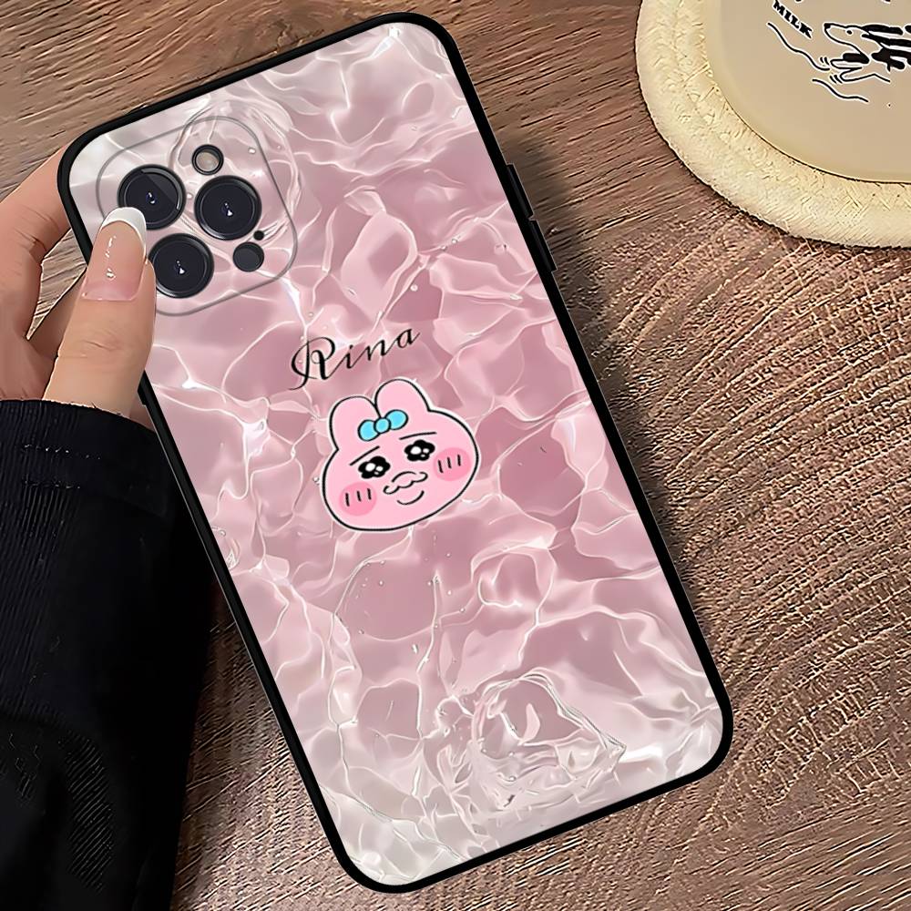 

Interesting O-Opanchu Cartoon U-Usagi Black Soft Phone Case For IPhone 16 15 14 13 11 12 17 Pro Max Mini Plus iPhone 14pro max