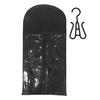 Wig Hanging Bag Transparent Zipper Closure with Hanging Hook Dustproof Portable Wig Hanger Hair Extension Holder