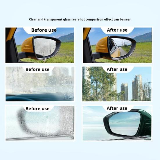 1/2/3/4/5Pcs Anti-Fog Car Glass Cleaner 90ml Defogging Agent with Applicator Long-Lasting Protection