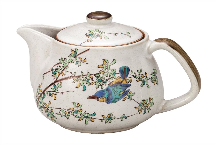 

Kutani Ware Iwataya Teapot, Kingfisher (with strainer) K9-600