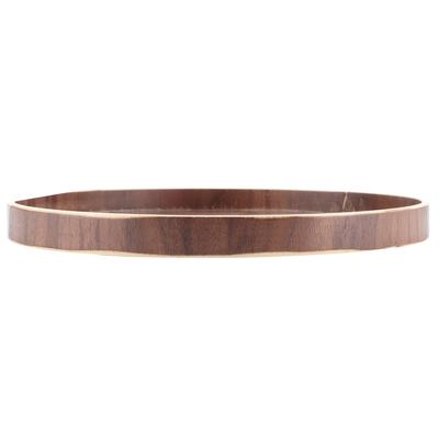 Rundes Serviertablett aus Holz im japanischen Stil für Lebensmittel und Obst, Servierplatte für Zuhause, Küche, Hotelgebrauch, 30 cm