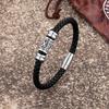 Personalized Norse Viking Runes Amulet Bracelet Leather Wristband With Futhark Rune Bead In Your Choice Viking Jewelry