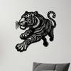 1pc Tiger Metal Wall Art, Heavy Duty Iron Tiger Sculpture Mount for Outdoor Garden Fence Indoor Decor, Gift for Tiger Lovers