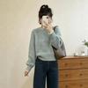 Women's Korean-Style Thick Knit Sweater - Autumn/Winter Round Neck