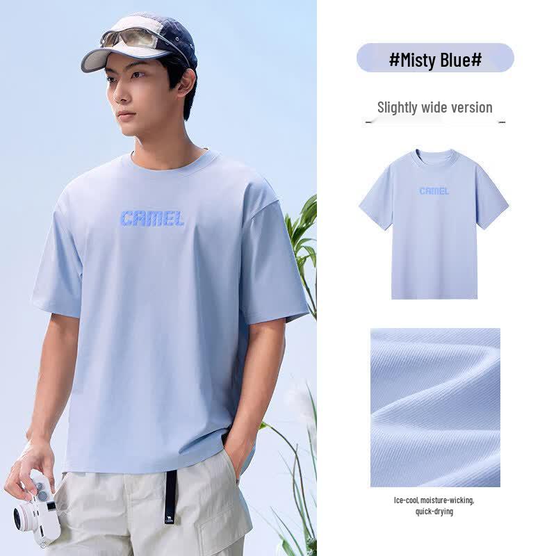 Camel Unisex Crew Neck Short Sleeve T-Shirt