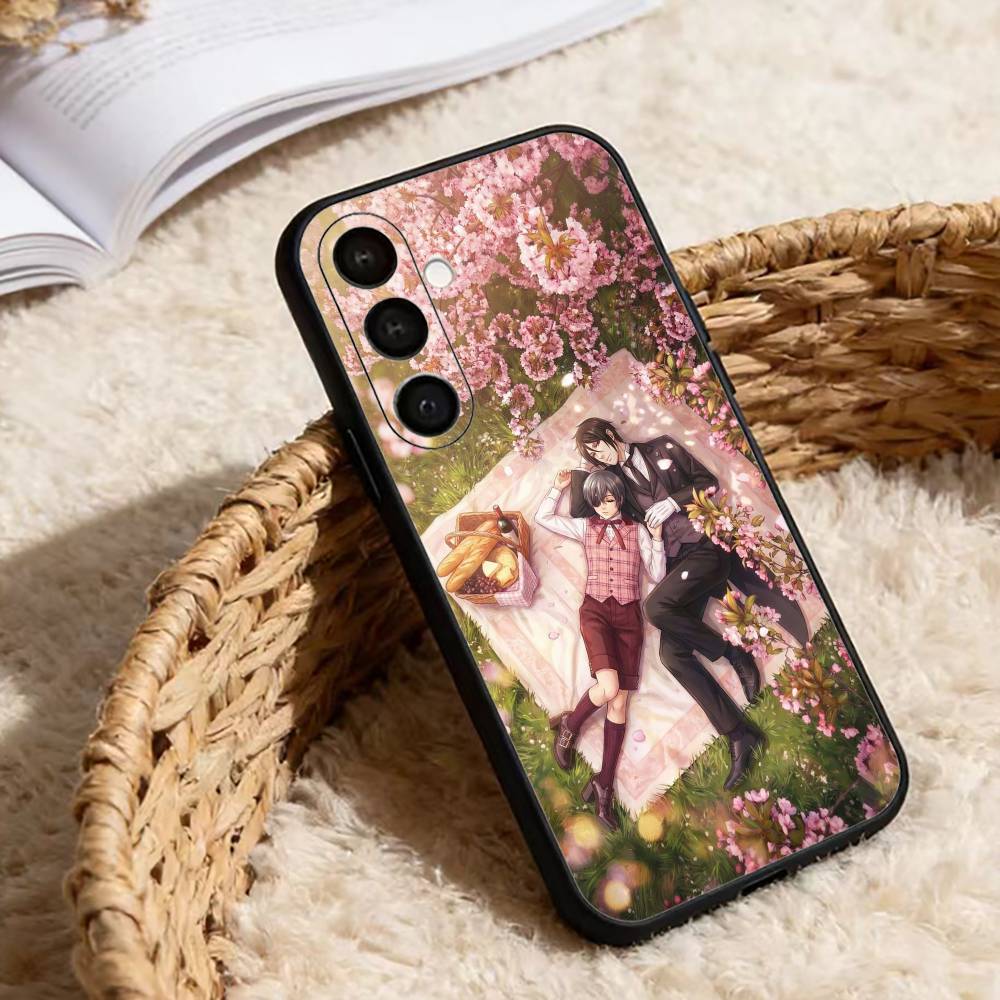 Schwarze B-Butler Anime Sebastian Handyhülle Für Samsung Galaxy A91,80,73,72 ,71,53,52,32 ,31,22,21s,20,Weiche Schwarze Hülle