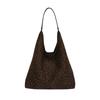 Retro Leopard Print Bag Women's New Autumn and Winter Fashion Shoulder Bag Casual Large-capacity Commuter Tote Bag