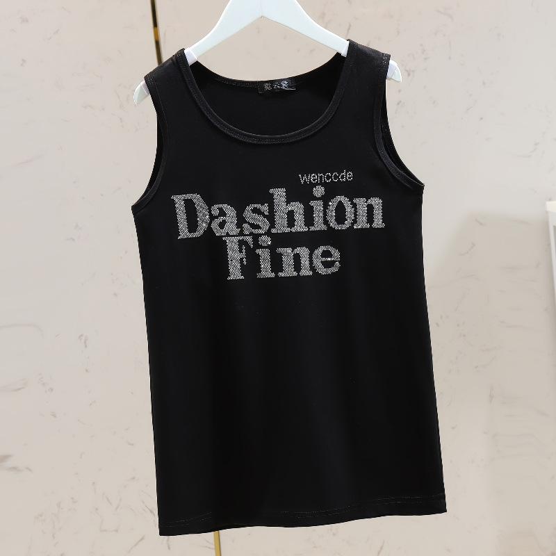 

Плюс Размер Женский Летний Новый Универсальный Модный Жилет 7XL чёрный