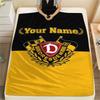 1pz Coperta in Flanella Personalizzata con Nome Modello SG Dynamo Dresden Adatta a Tutte le Stagioni per Arredamento Casa Calore e Comfort Regali Regalo Festivo -HE197
