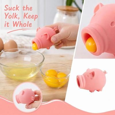 Silikon-Eigelb- und Eitrenner, Niedliche Schweineform Küchenwerkzeug zum Backen und Kochen