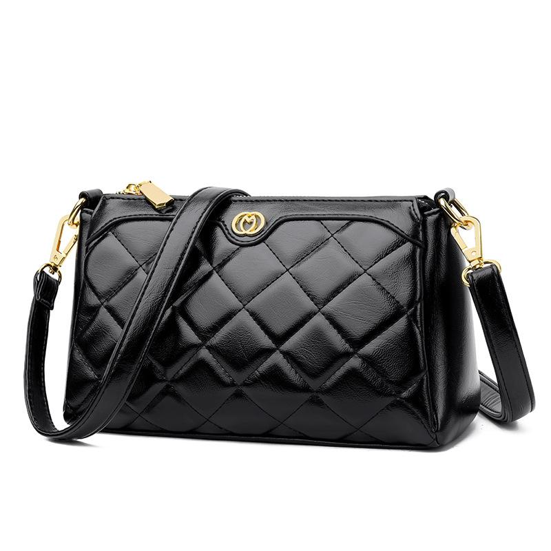 Bag Women's 2025 New Korean Version of Fashion Lingge Commuter Mom Bag One Shoulder Armpit Bag Middle-aged Women's Crossbody Bag