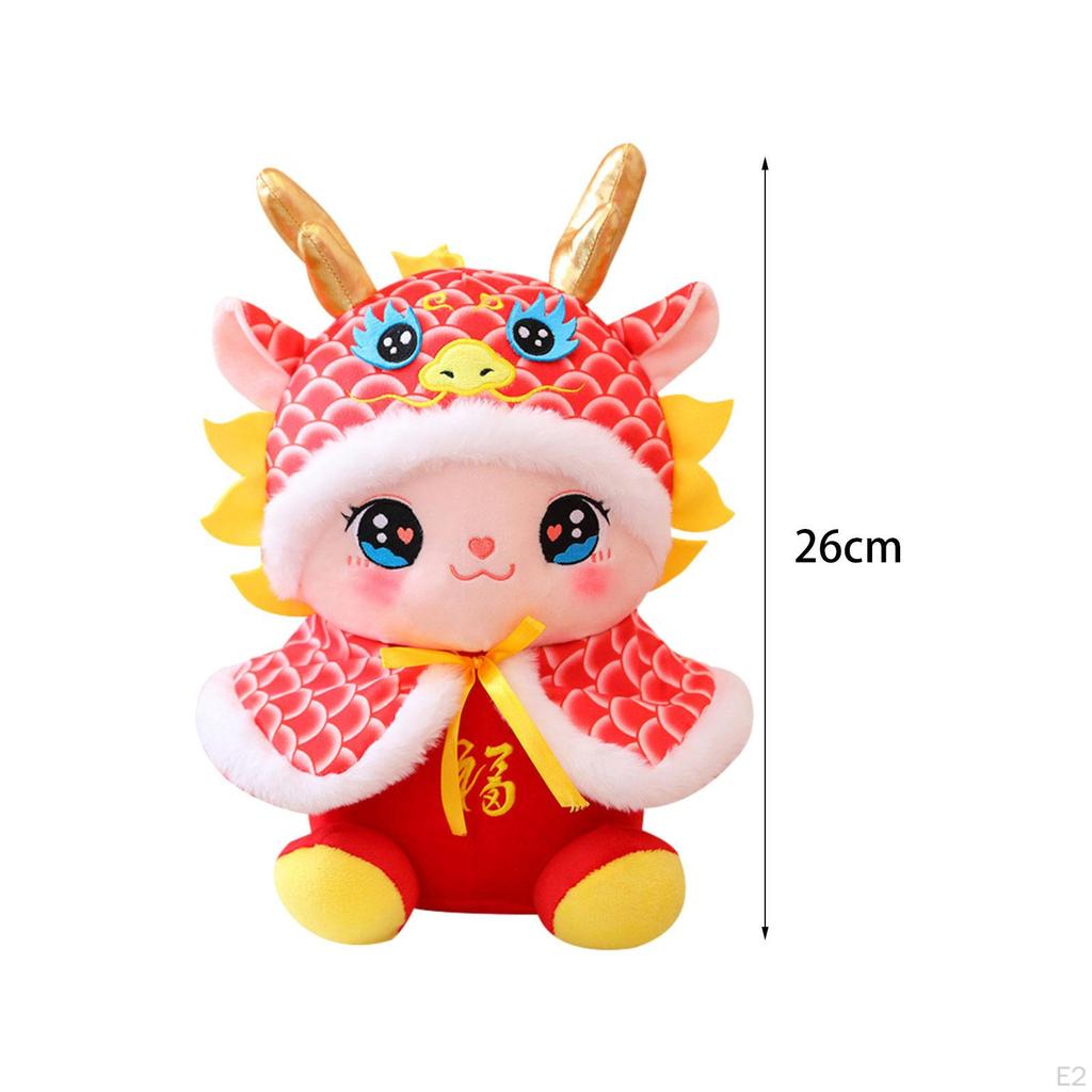 Jouet en peluche dragon chinois Décorations de l'année Fournitures de fête Belle poupée pour