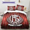 Standard Liège Logo Bedding Quilt Set Quilt Cover Pillowcase Home Decoration Birthday Gift (1 * Duvet Cover + 2 * Pillowcase, Without Core)