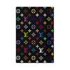 LOUIS VUITTON X Takashi Murakami Passport Cover Black Multicolored M13414