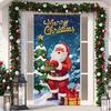 New Christmas Door Hanging Banner Merry Christmas Decoration For Home 2025 Navidad Christmas Wall Decor Xmas Gift New Year 2026