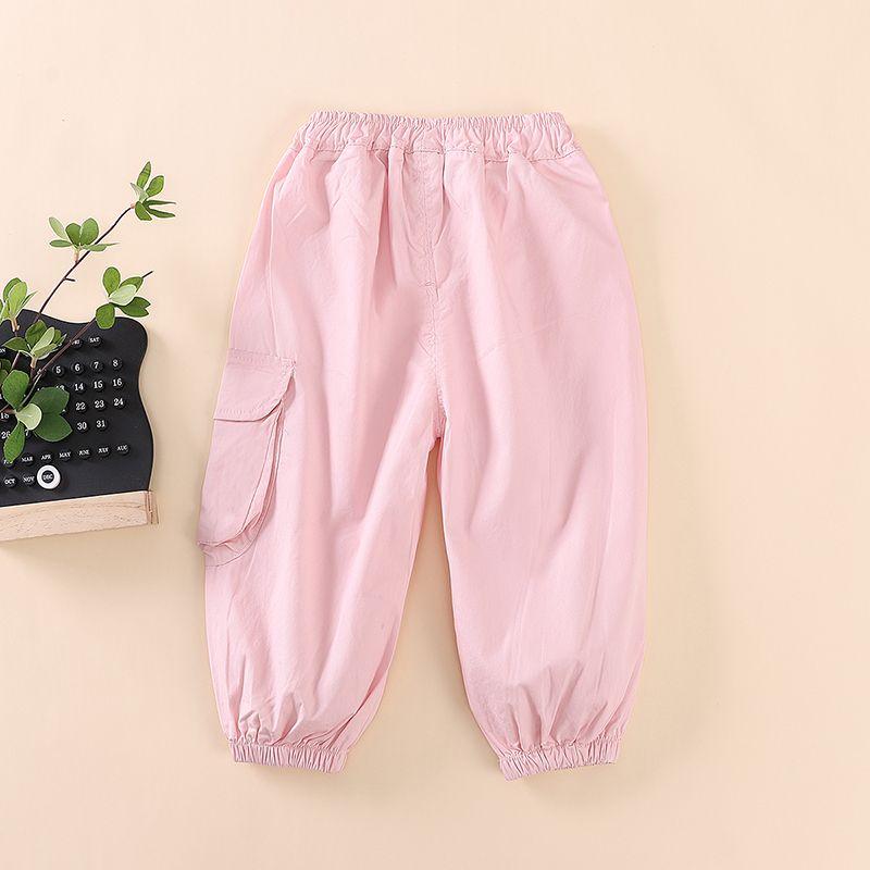 Mädchen Arbeitshose Sommer Dünnes Design Kinder Freizeit Sporthose Baby Mädchen Mückendichte Hose Sommerhose für Oberbekleidung