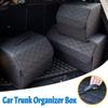 Foldable PU Leather Car Trunk Storage Box – Large Capacity, Waterproof, Durable, Velcro Fixed, Strong Load Built-In Handle Amagi