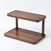 Wooden Desk Shelf Organizer, 2 Tier Display for Cups, Small Storage Rack Home Office,