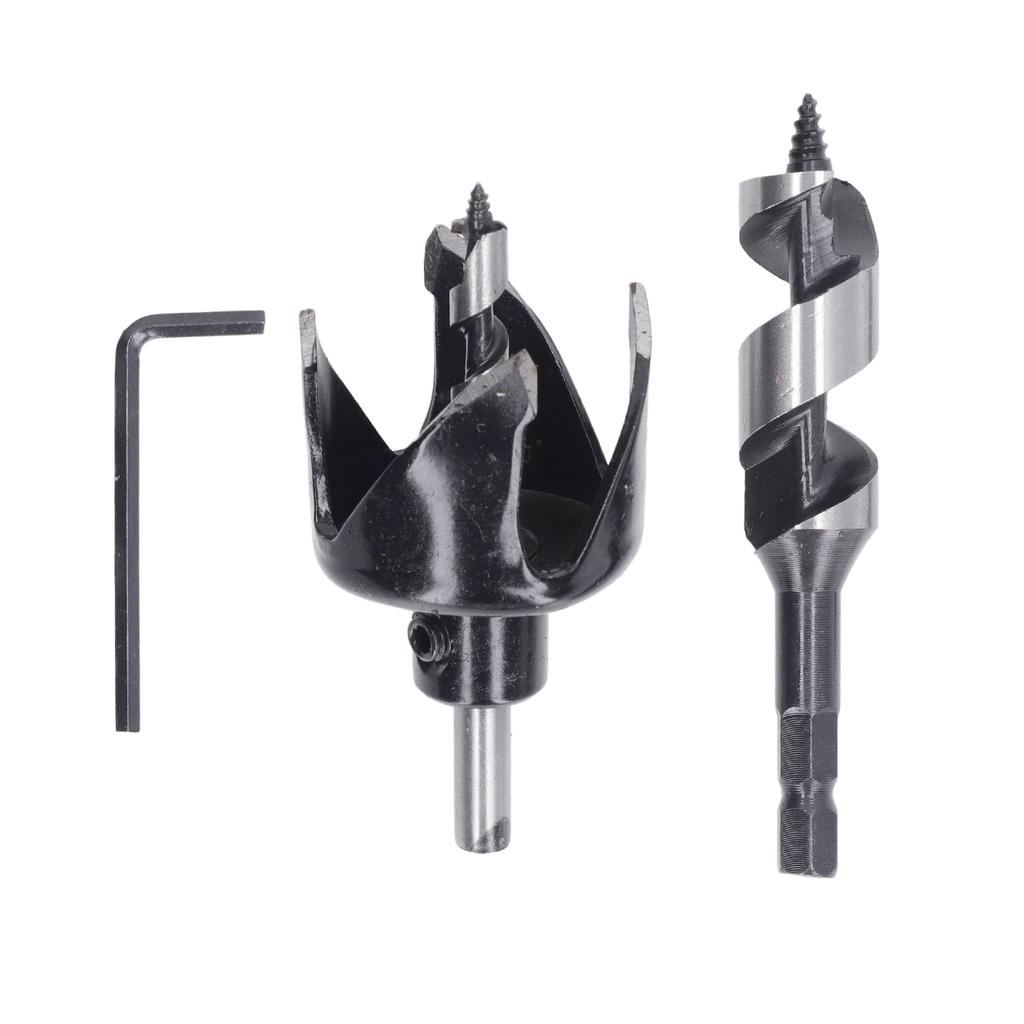 Set burghie gaură bilă 4 dinți burghiu lemn alezor burghie melc pentru lemn plastic gips-carton