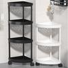 3/4/5 Layers Large Capacity Storage Rack with Wheels Movable Snacks Rack Trolley Holders Cart Shelf Kitchen Bathroom Organizer
