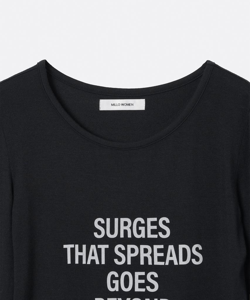 MILLO WOMEN Typography T-Shirt [Black]