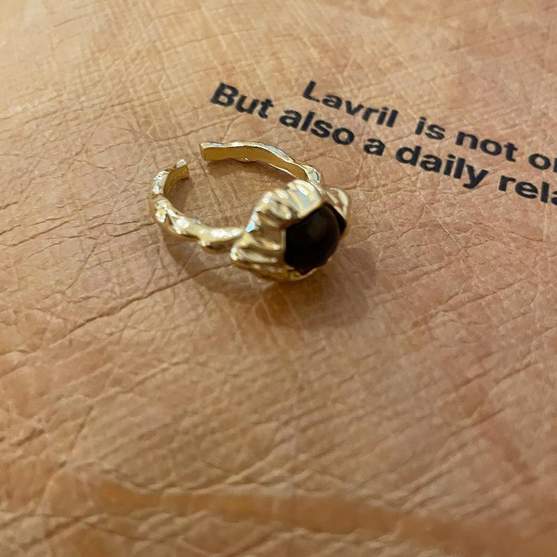 New Chinese Zircon Water Drop Gourd Adjustable Ring Cold Feeling Index Finger Ring Retro Jewelry Women