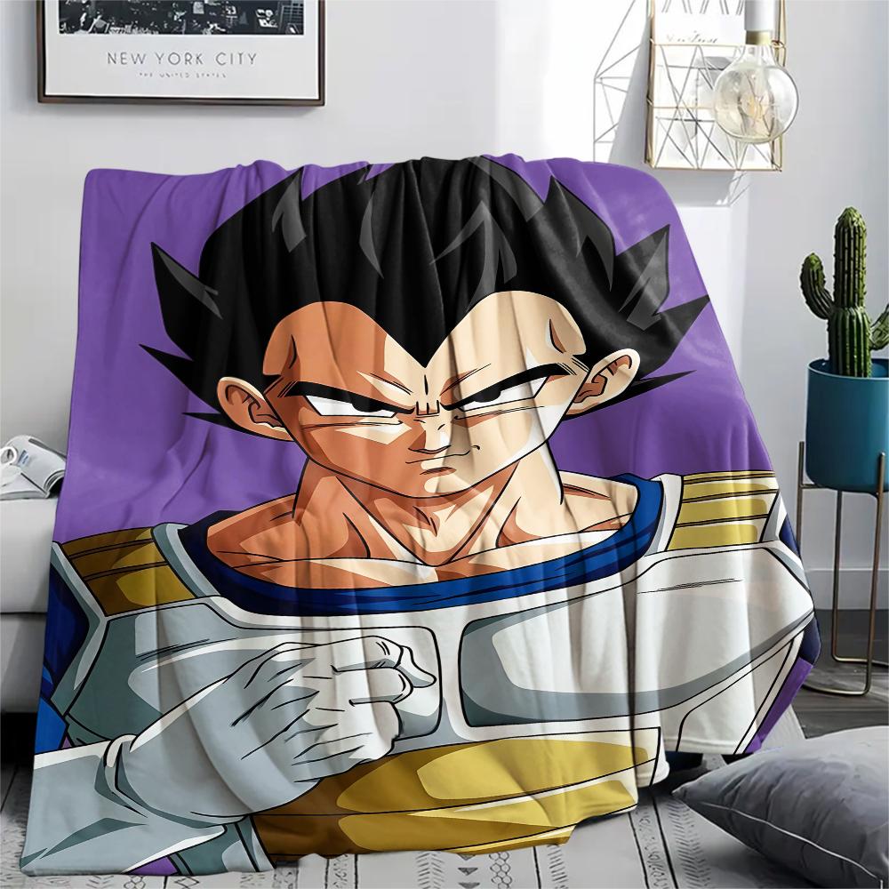 Coperta in Flanella con Stampa Personaggi Dragon Ball, Alta qualità Confortevole per Tutte le Stagioni, Arredamento per la Casa, Calore e Comfort, Perfetta per Regali di Natale