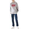 Felpa con cappuccio e coulisse con stampa logo Levis Unisex Grigio 19622-0008