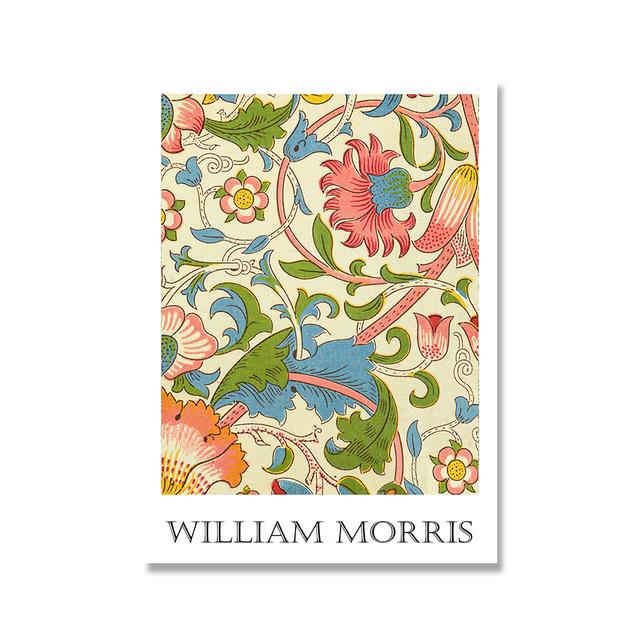 William Morris Leinwanddruck Victoria and Albert Museum Ausstellungsplakat London Underground Jugendstilgemälde Wanddekoration