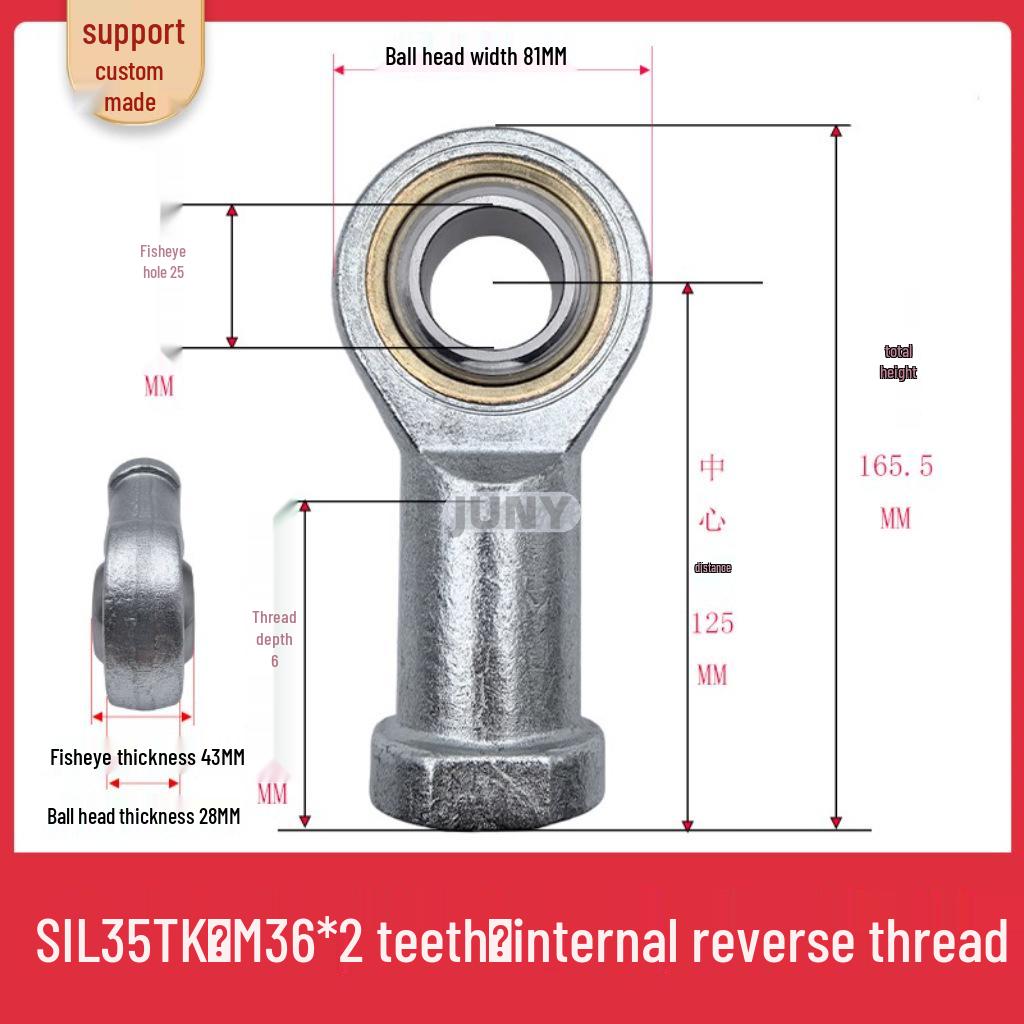 Spherical Plain Bearings: Universal Joint Ball Joint Rod End, Internal SI, External SA, Sizes 5-40