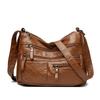 Geantă de umăr de mare capacitate Geantă crossbody pentru femei PU cu mai multe straturi Geantă pentru mamă de vârstă mijlocie