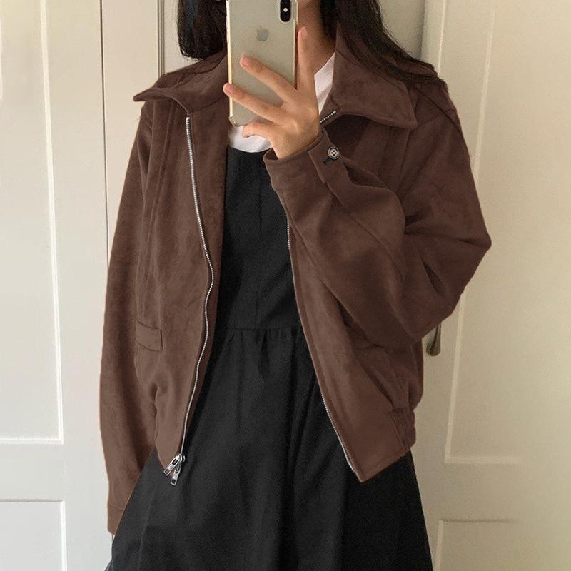 2025 New Versatile Casual Retro Zipper Jacket for Women