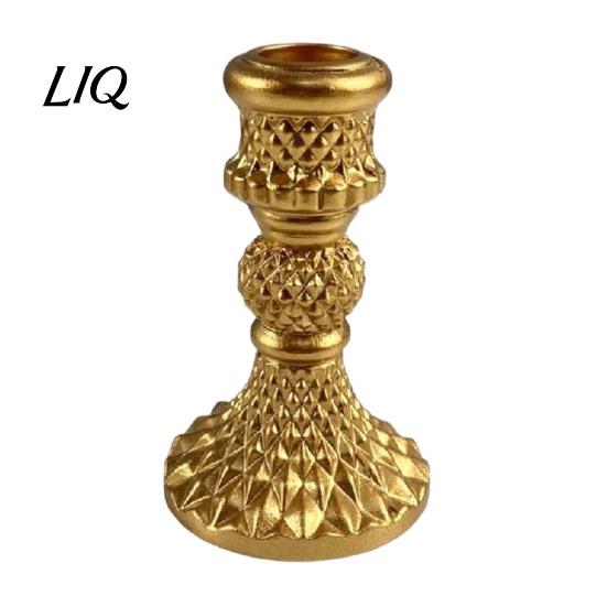 Dining Table Candle Holder Vintage Taper Holder, Nostalgic Resin Candlestick Decorative Stand for Wedding Party Dinning Centerpiece European Retro
