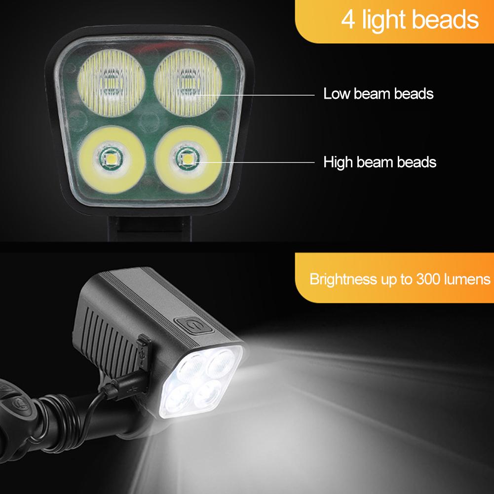 LED Bike Headlight with Horn MTB Road Cycling Lamp 120dB Super Bright Bicycle Headlight USB Charging Bicycle Accessories