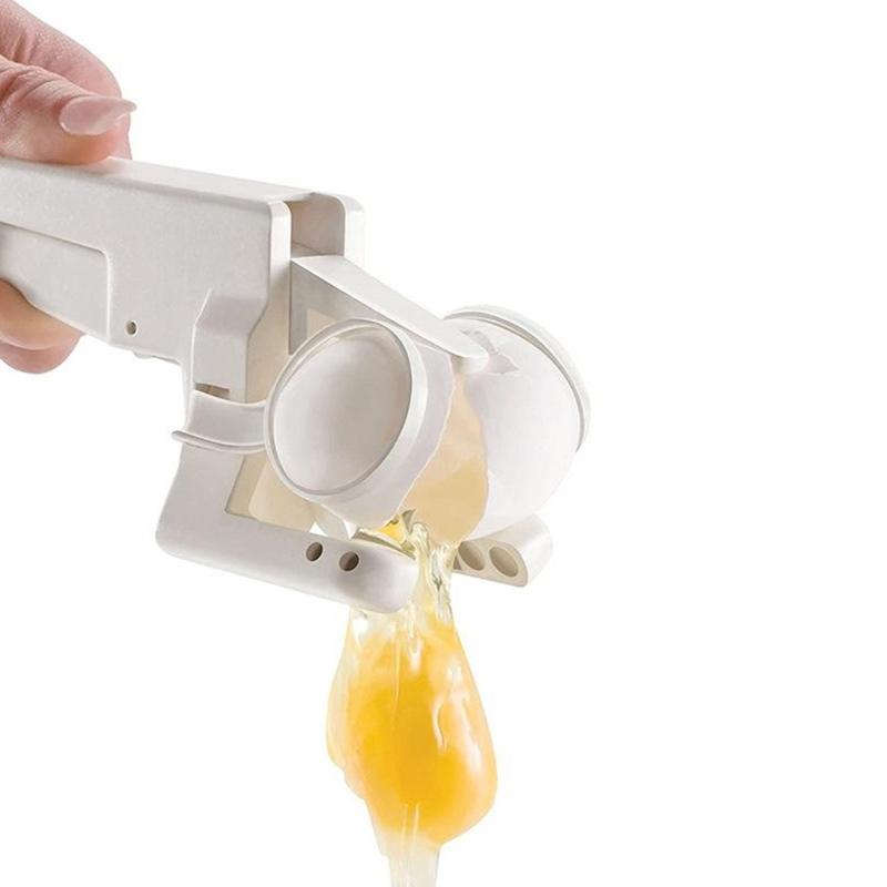 Food Grade Eggs Breaker Handheld Cracker with Ergonomic Handle for Kitchen UseDishwasher Safe Easy Cleaning Separator