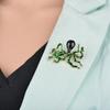 Retro Emaille Oktopus Brosche, Modischer Luxus Schmuck für Damen, Elegante Meereskreatur Brosche, Neutrale Bekleidungszubehör