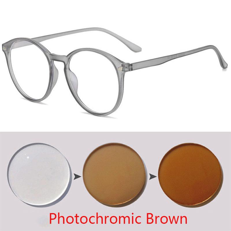 Anti-UV Finished Optical Eye Glasses Frames With Myopia Lens For Women Men Sun Photochromism Eyeglasses Degree oculo -1.0 to-6.0