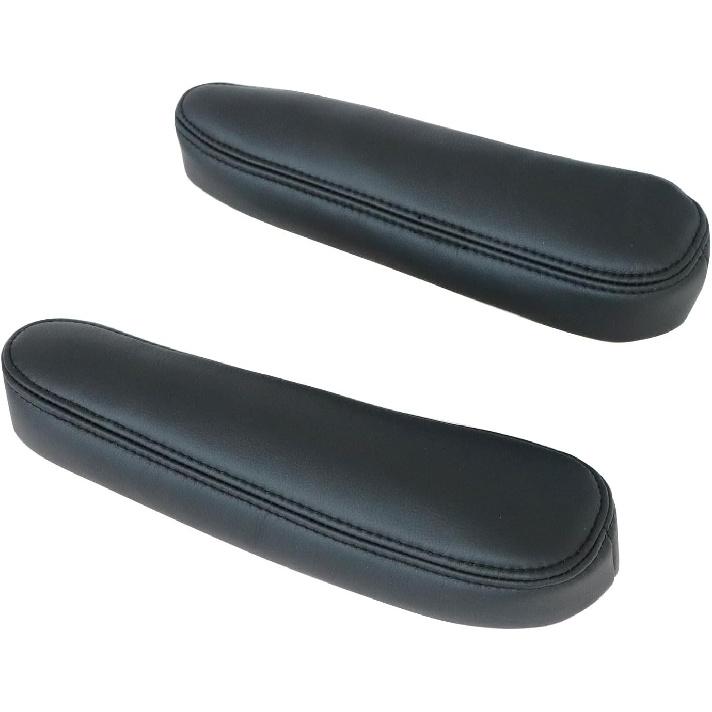 SecosAutoparts 2 Stück Ersatz Leder Mittelkonsole Sitz Armlehne Abdeckung Schwarz Kompatibel mit Infiniti QX56 2004 2005 2006 2007 2008 2009 2010